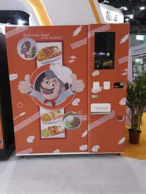 Single Mircowave Hot Fast Food Vending Machine 3500W Power OEM