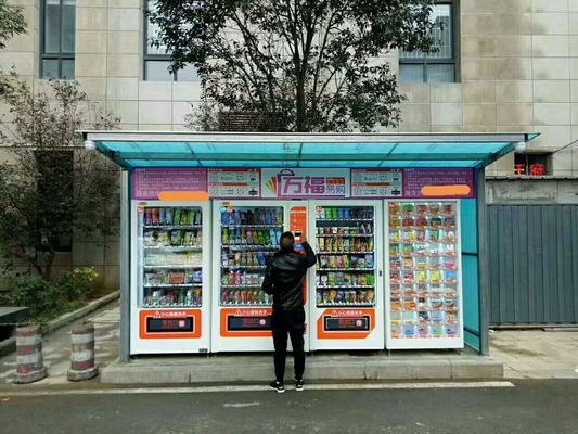 Online Mini Market Vending Machine Combination With 5 Inch Screen ODM