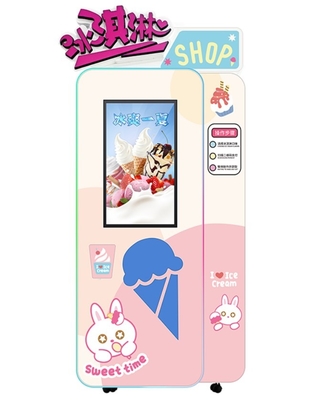 Multiple Flavors Automatic Soft Ice Cream Vending Machine With 404A Refrigerant