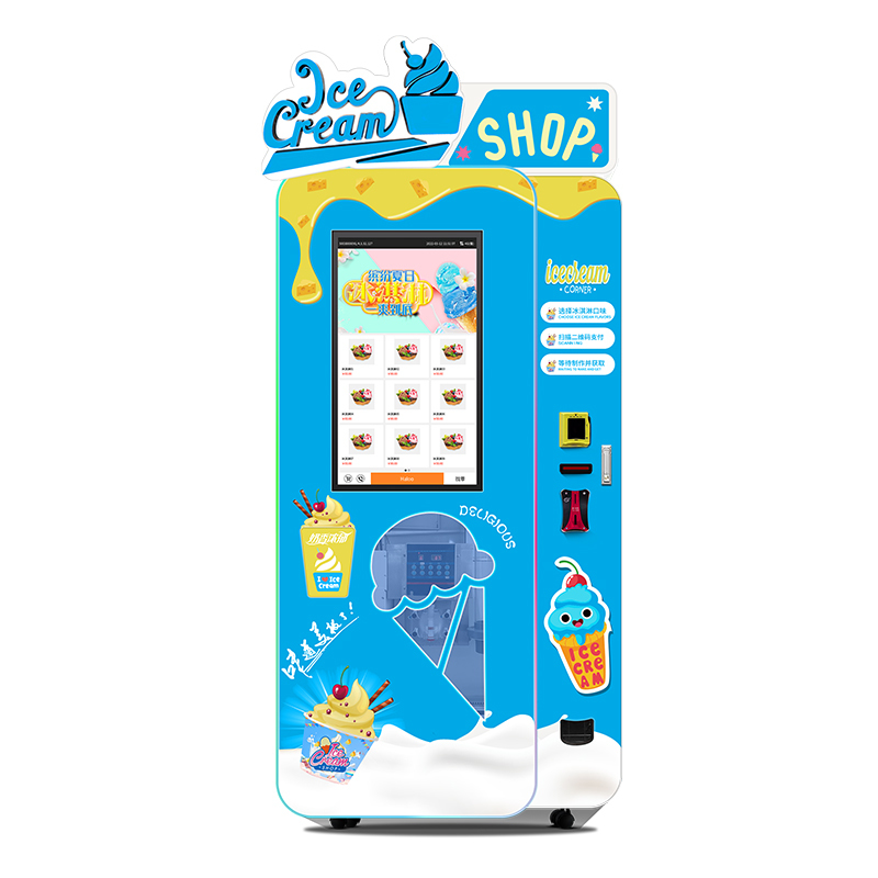 32 inch touchscreen ice cream vending machine with worm gear reducer ...