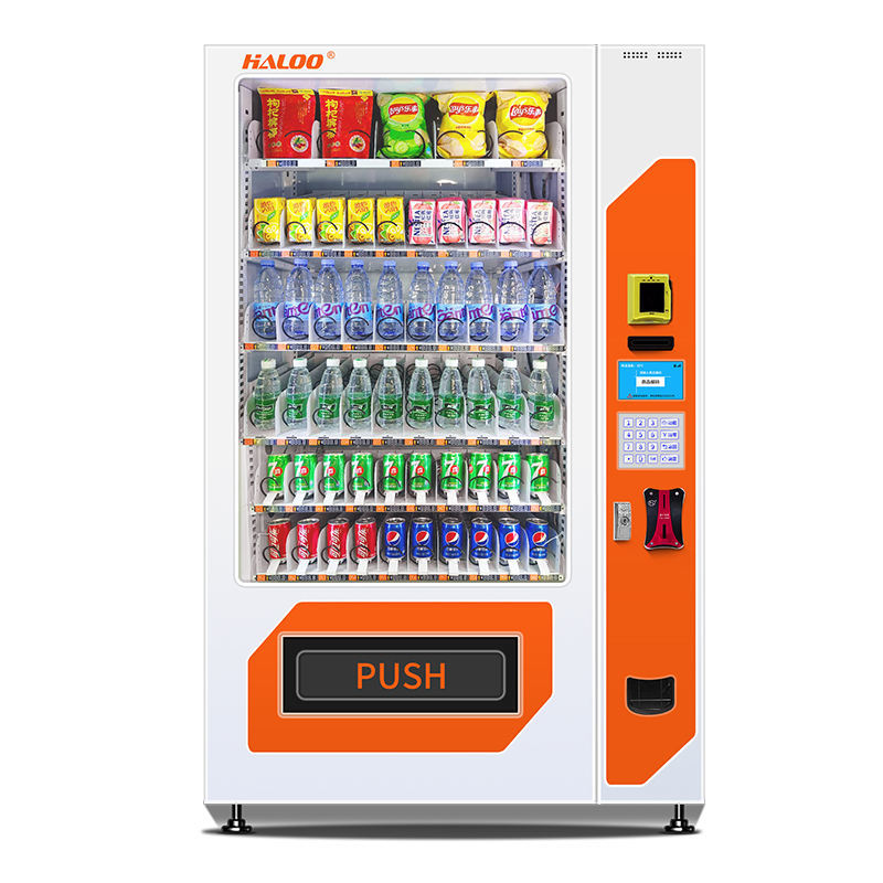 Galvanized steel vending machines for beverages and snacks are durable
