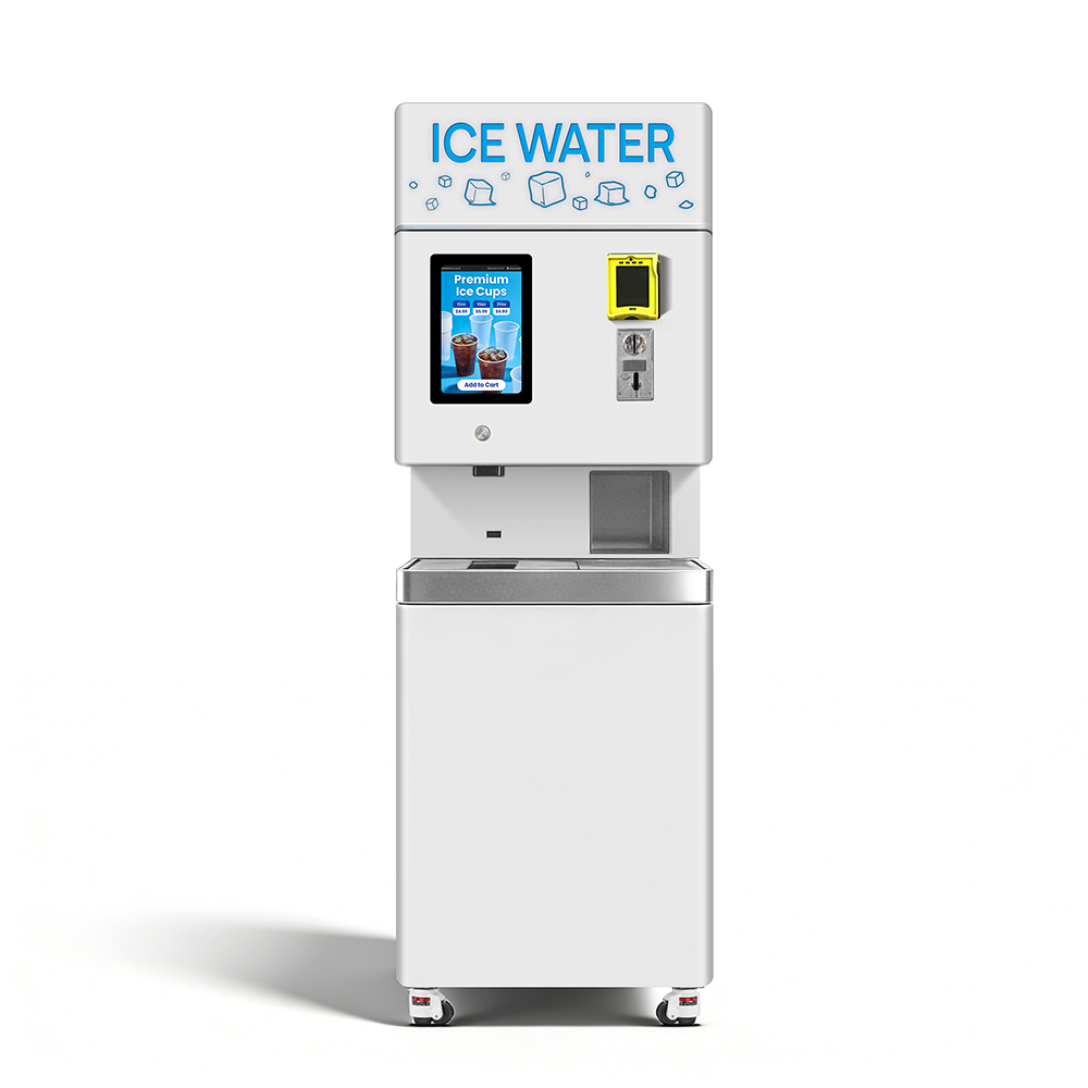 3-in-1 Ice & Water Vending Machine With Galvanized Sheet Material and 4 ...
