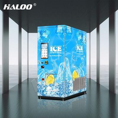 Haloo vending machine supplier screen type large capacity ice making ...